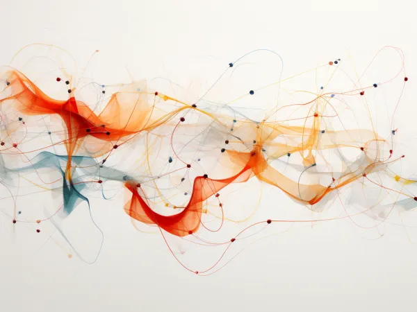 Abstract wavey lines on a light background